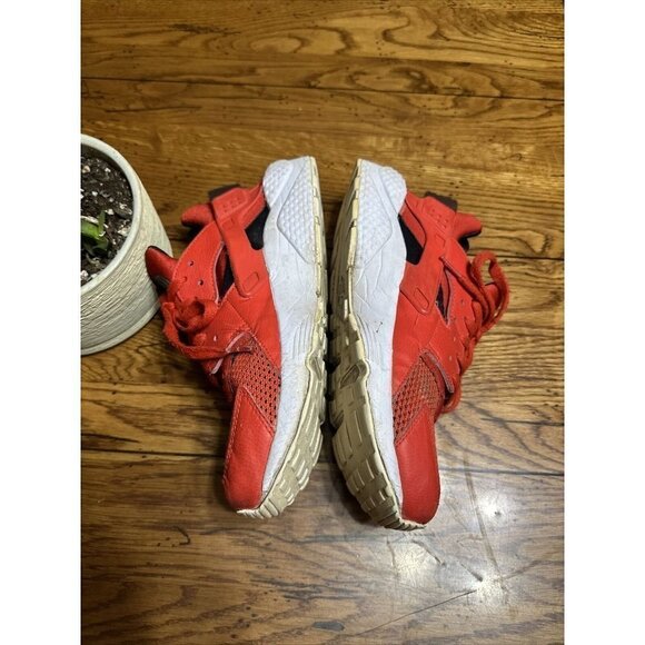 ?nike Air Huarache Men’s Habanero Red & White Athletic Running Shoes Size 9 main image 9
